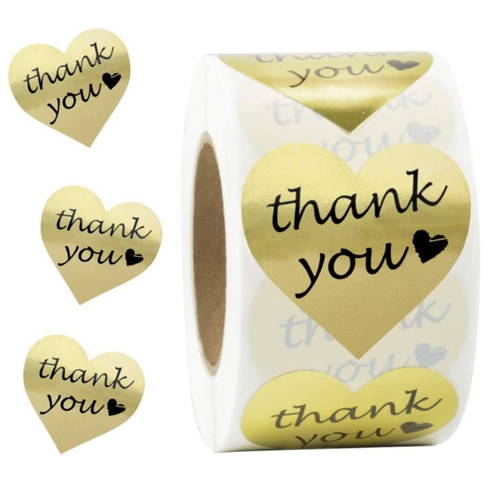 ✨BUNDLE ONLY✨125 PACK | “THANK YOU” GOLD STICKERS